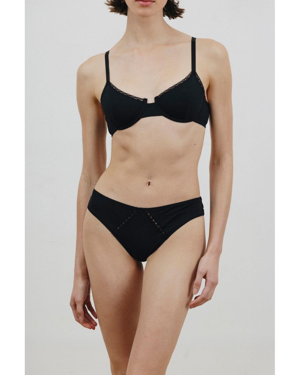 Verdant Intimates Black Modal Air Demi Bra