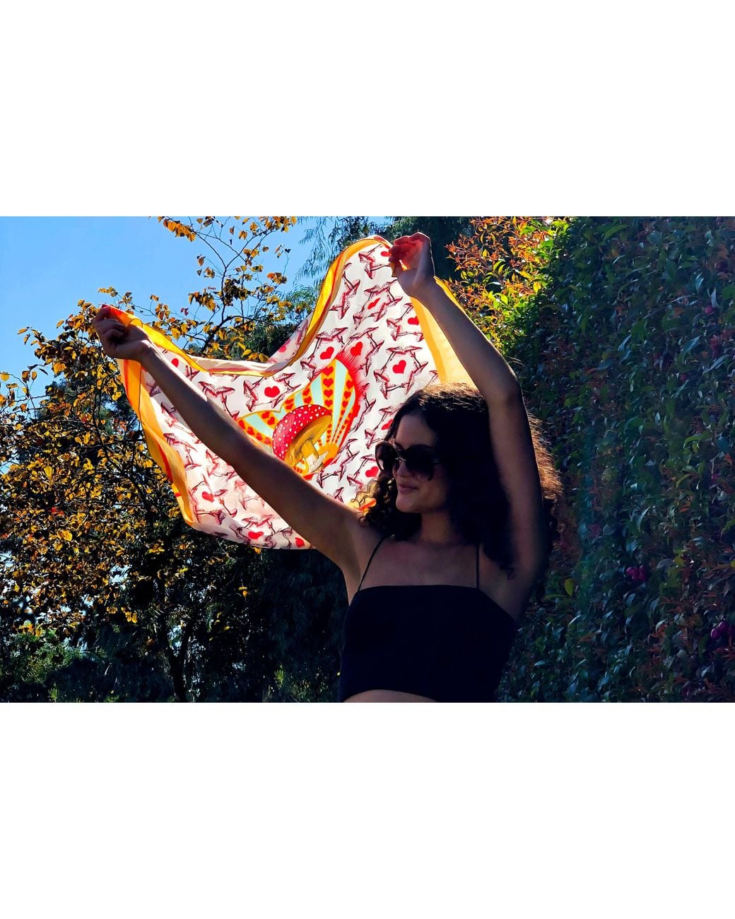 Henelle Multicolor Venice Beach Silk Scarf