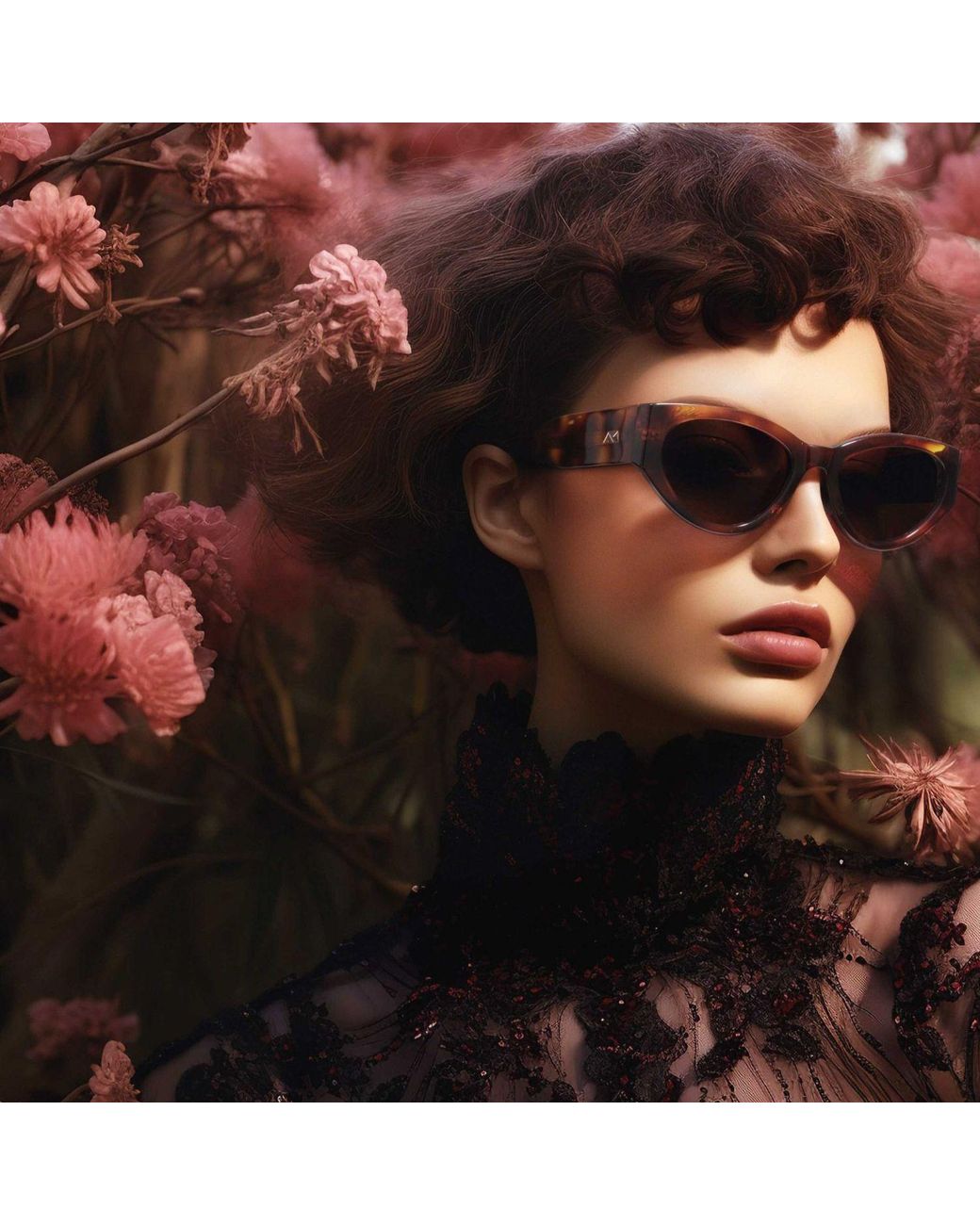 The Avantguard Blue Sunflower Mid Choc Tort Cat Eye Sunglasses