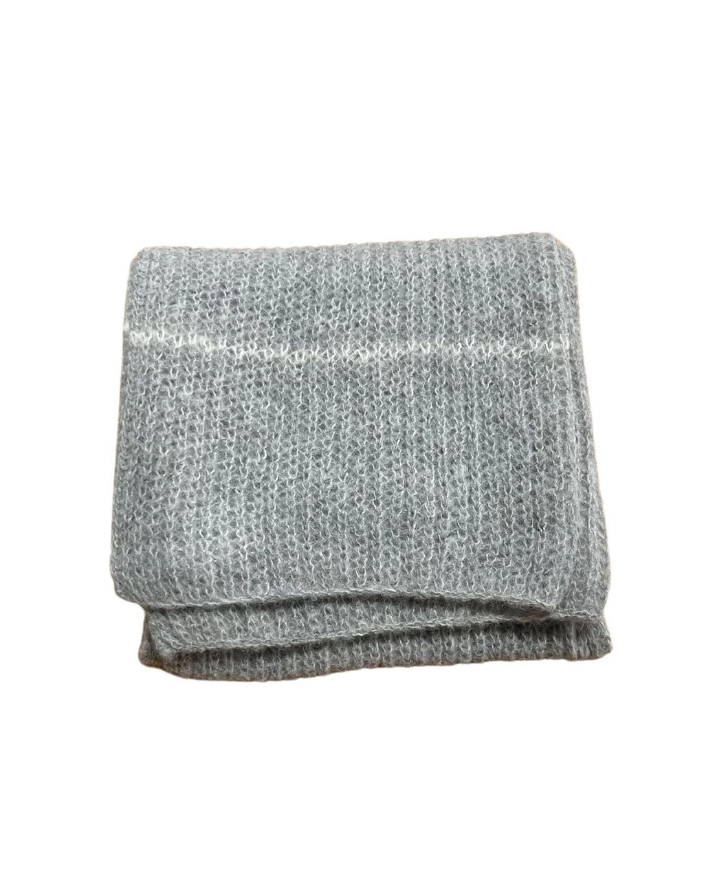 Heritagemoda Blue Neutrals Handknit Soft Light Alpaca Scarf