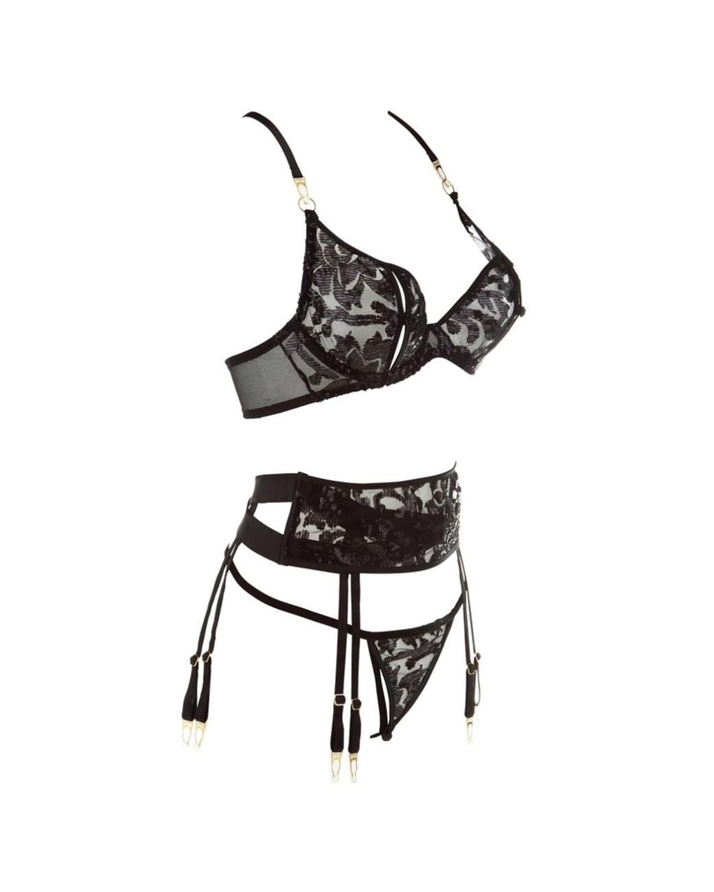 Belle -et-BonBon Black Nymph Noir Boudoir Set