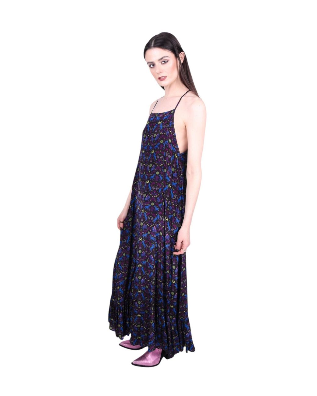 Any Old Iron Blue Soft Mini Rider Adjustable Dress