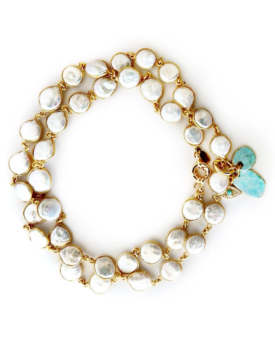 Persia Dona Jewelry Metallic My Santorini Pearl Necklace