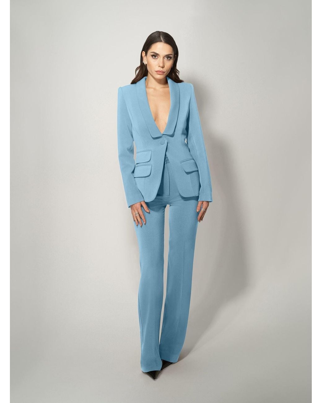 Tia Dorraine Blue Vision Tailored Blazer & Trousers Suit