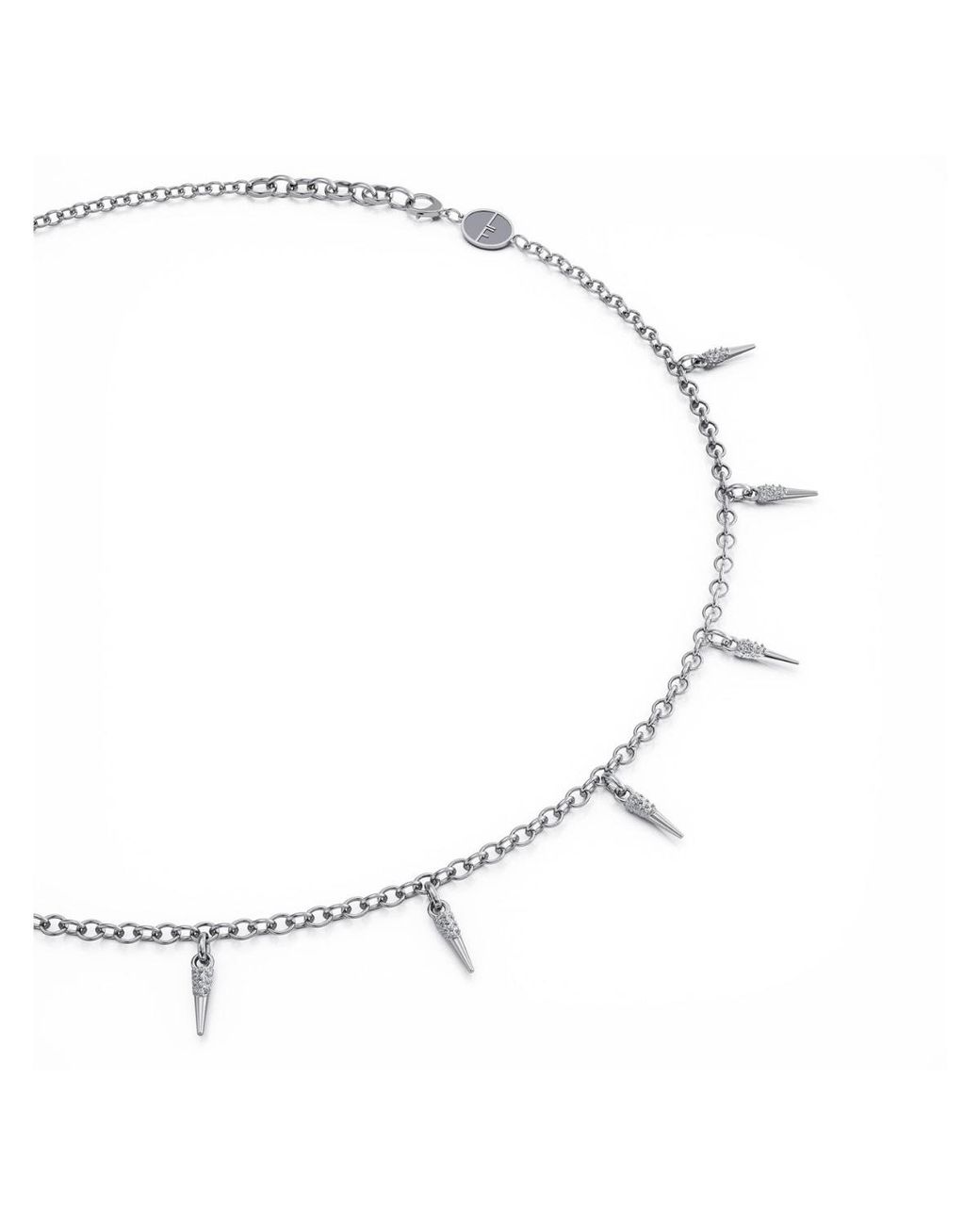 Linda Fiore Metallic Horn Necklace Sterling