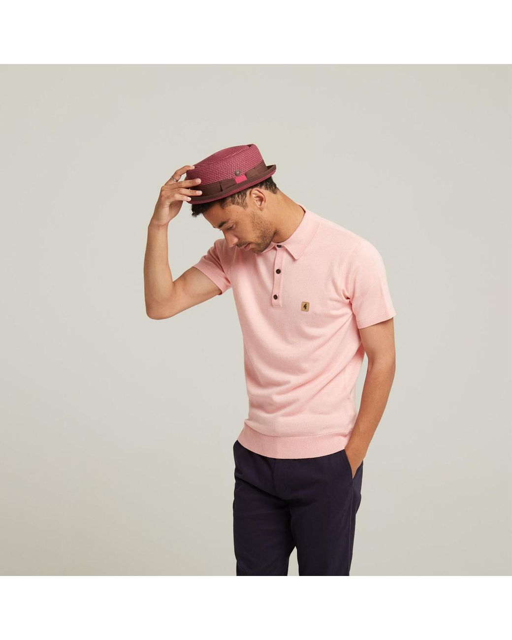 Dasmarca Hats Purple Dasmarca Rico Summer Telescope Crown Lightweight Breathable Rude-Boy Mod Porkpie Hat for men