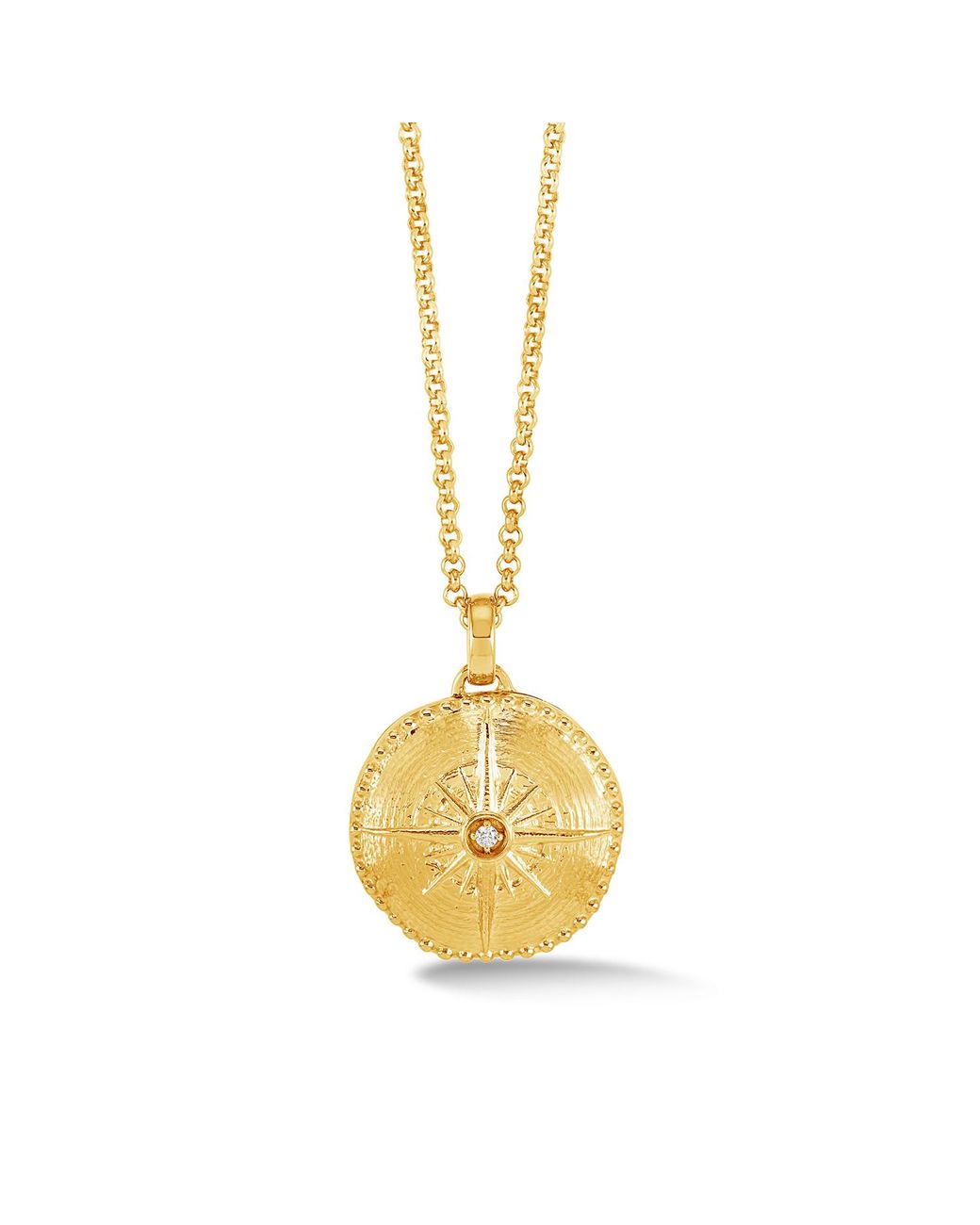 Dower & Hall Metallic True North Diamond Locket Vermeil