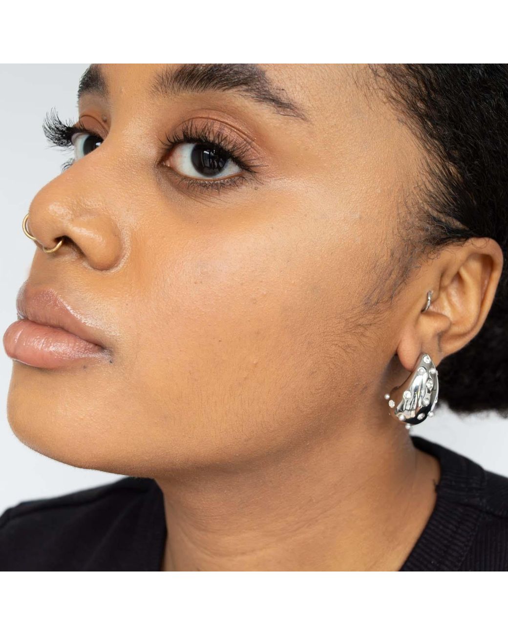 Superdivajewellery Black Teja Gemstone Pear Drop Earrings