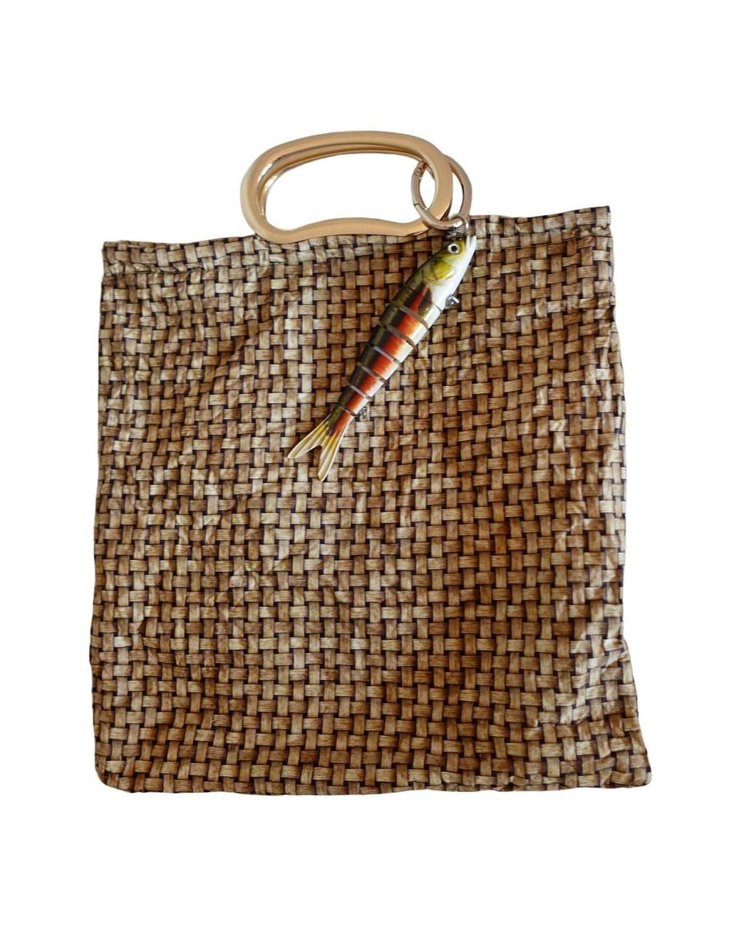 Romer Millinery Metallic Neutrals Morphy Moldable Mini Fishing Panier Clutch Gar