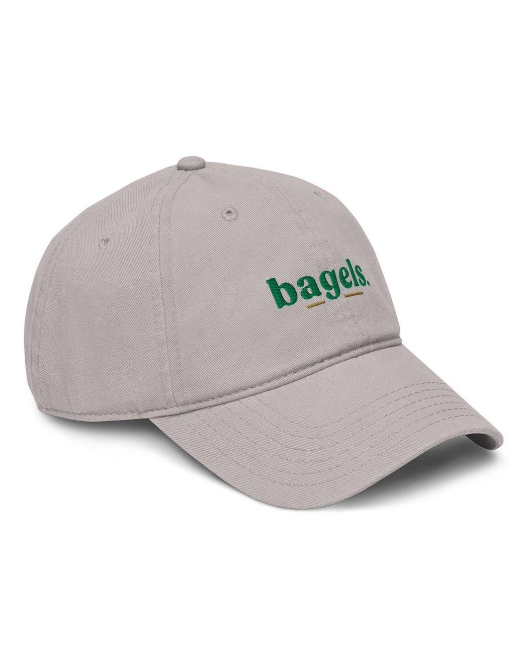 Anchor and Crew Gray Bagels Slogan Cotton Embroidered Cap