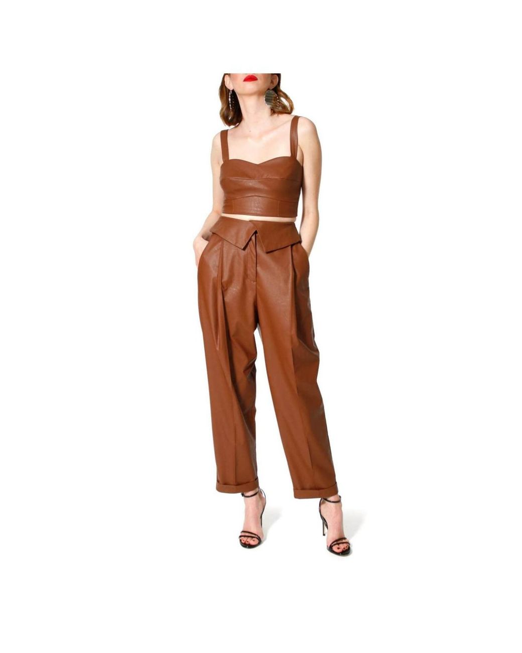 AGGI by HALEWSKI Brown Salsa Raw Umber Top