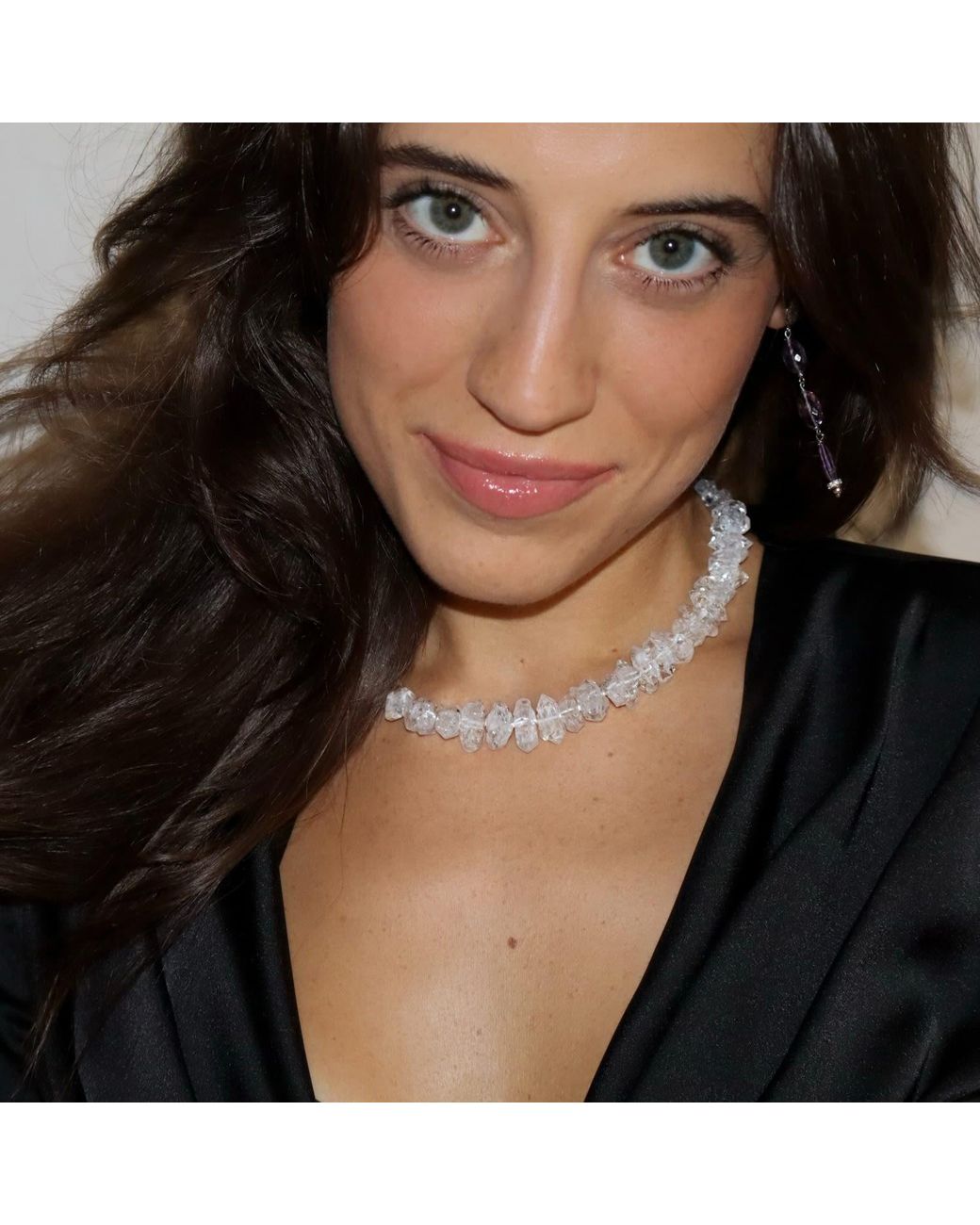 Mineralgems•Studio Metallic Neutrals Herkimer Diamond Necklace