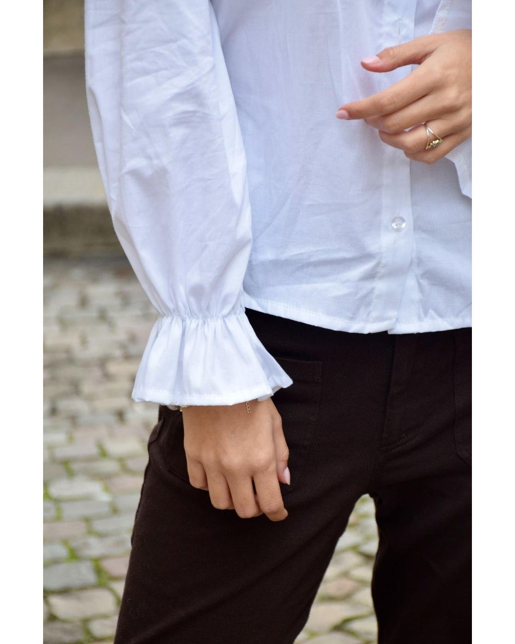 Mind Traveler White Bella Blouse