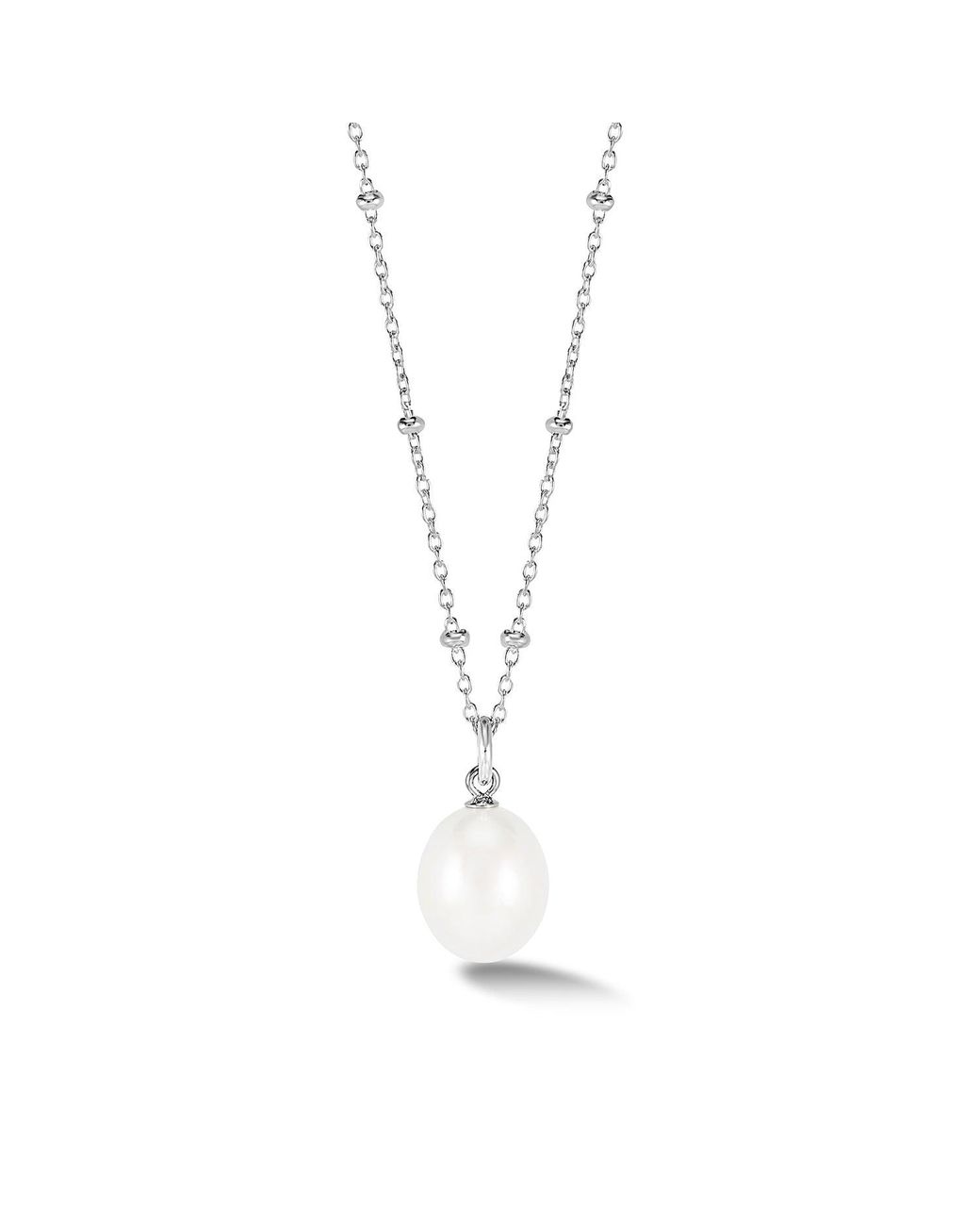 Dower & Hall Metallic Large Oval Luna Pearl Pendant