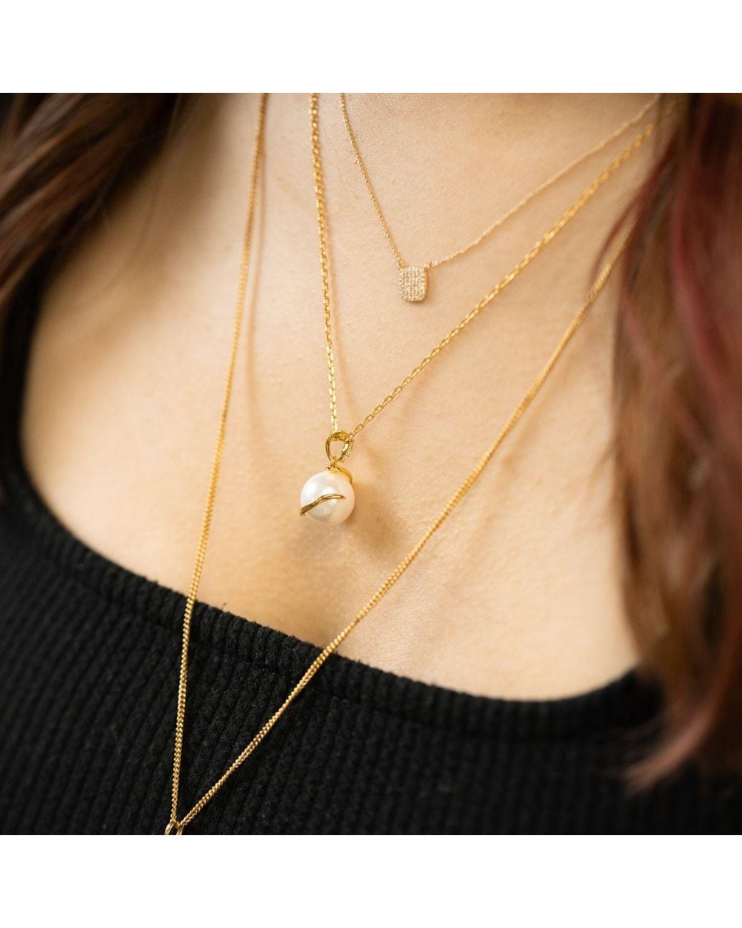 Belinda Jewelz Metallic Lizbeth Pearl Wrap Pendant Necklace