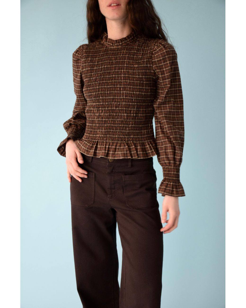 Mind Traveler Brown Chia Alia Blouse