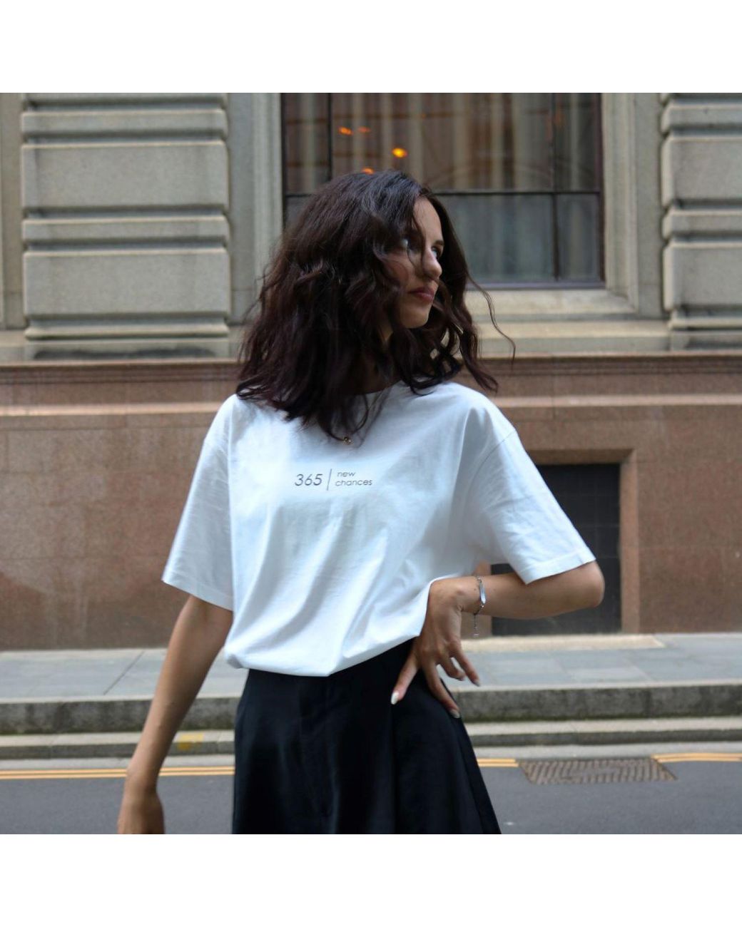 Mimhi Maison White Oversized Off- Cotton T-Shirt