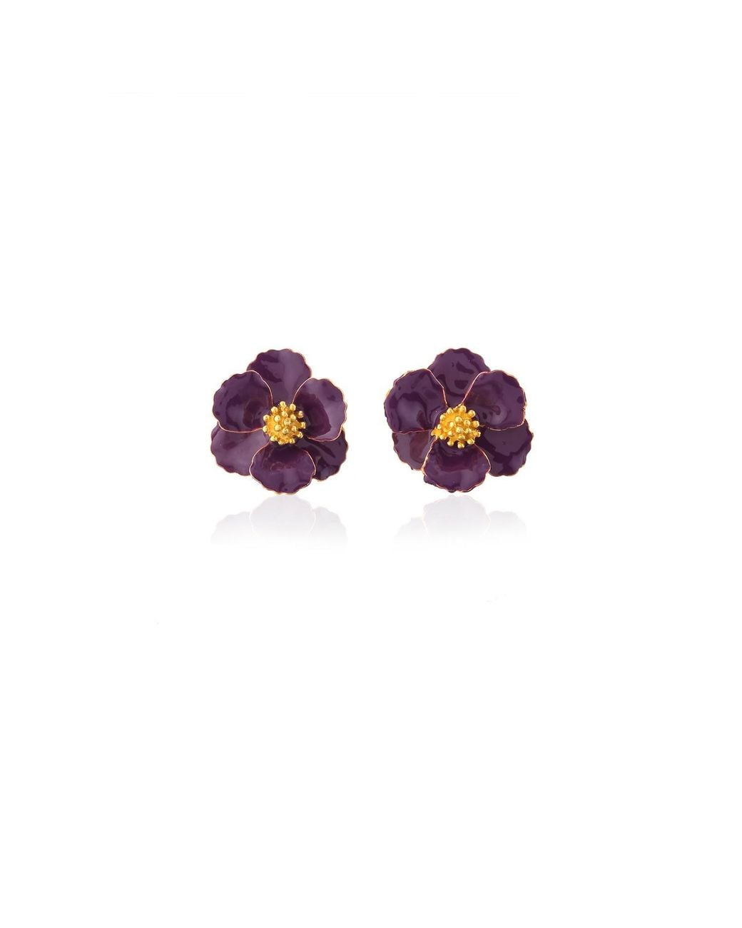 Milou Jewelry Purple Petite Flower Earrings