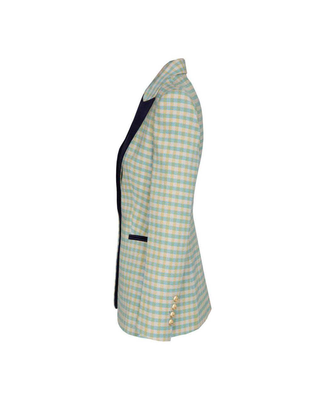 The Extreme Collection Green Gingham Check Blazer Fiona