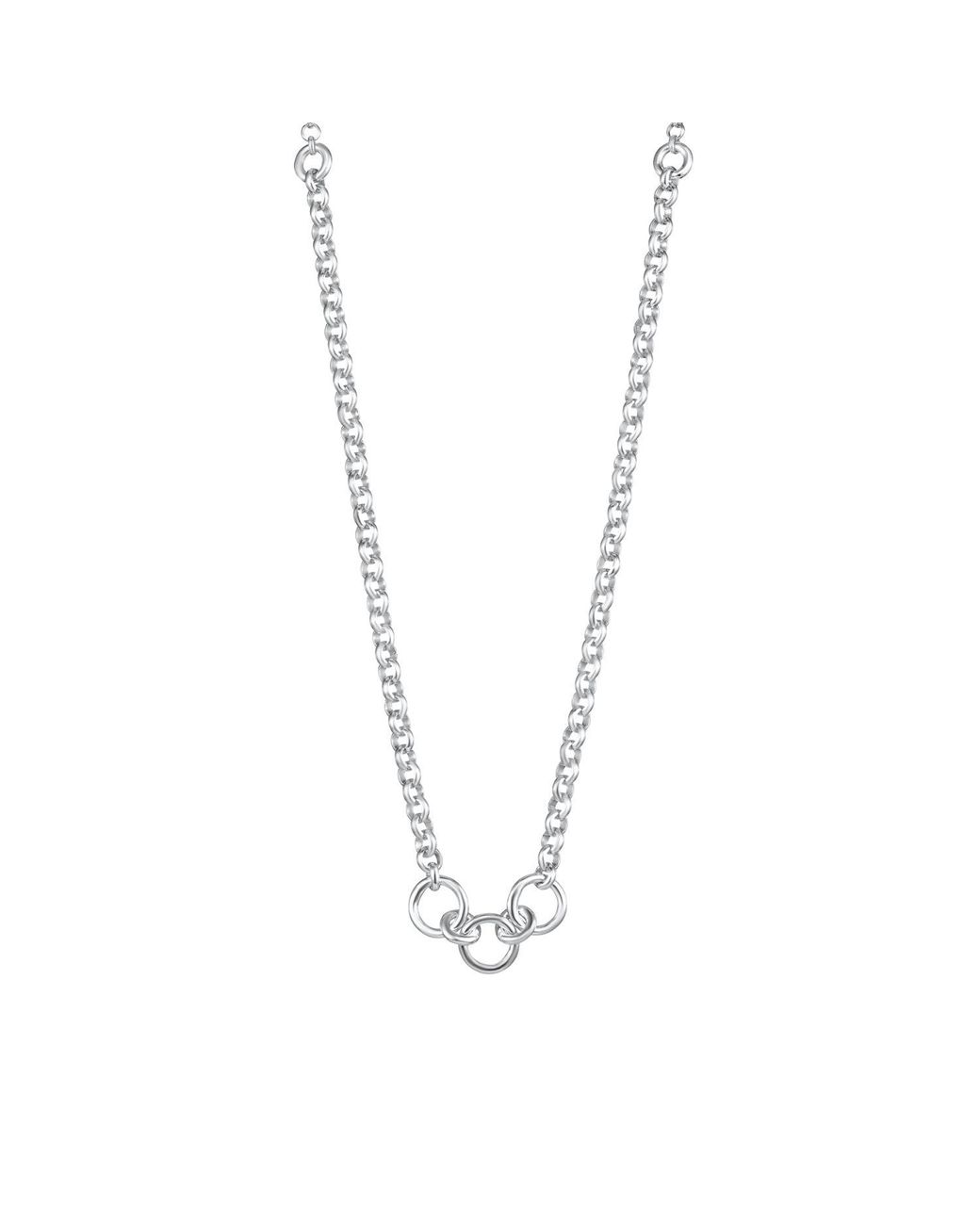 Lily Charmed Metallic Sterling Trinity Charm Collector Necklace