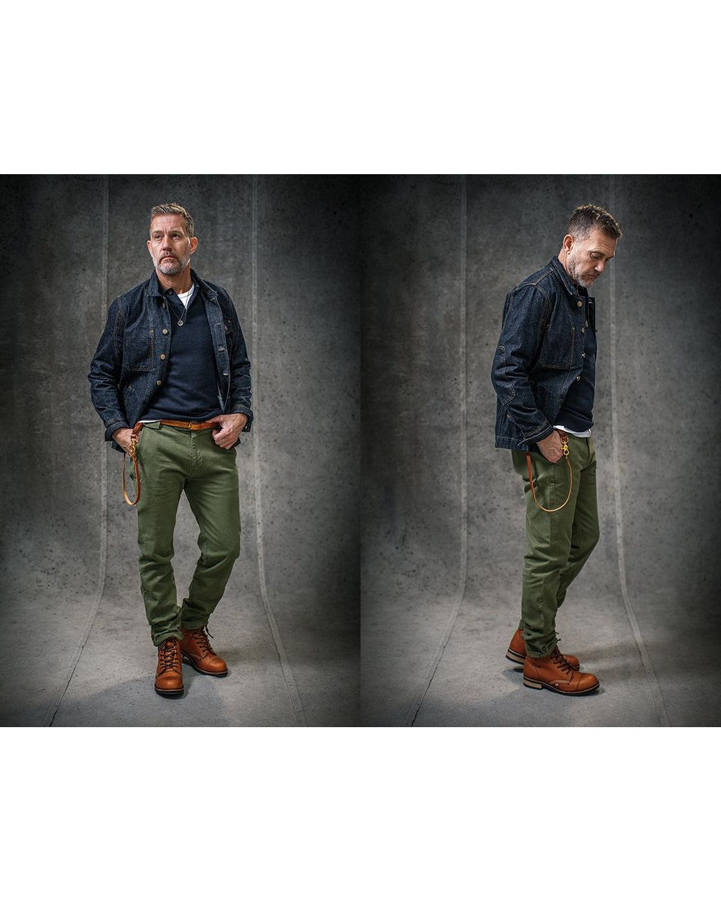 &SONS Trading Co Green Virgil Chino Army for men