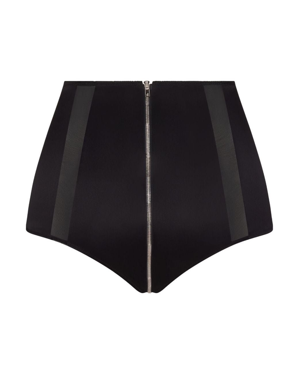 Lunatic Femme Black Sweet Tooth Silk Panty With Two-Way Zipper