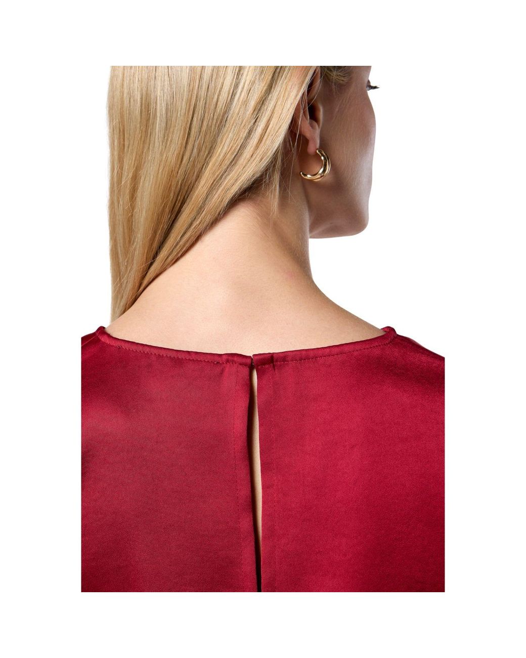 Helen Mcalinden Red Nicki Ruby Satin Top