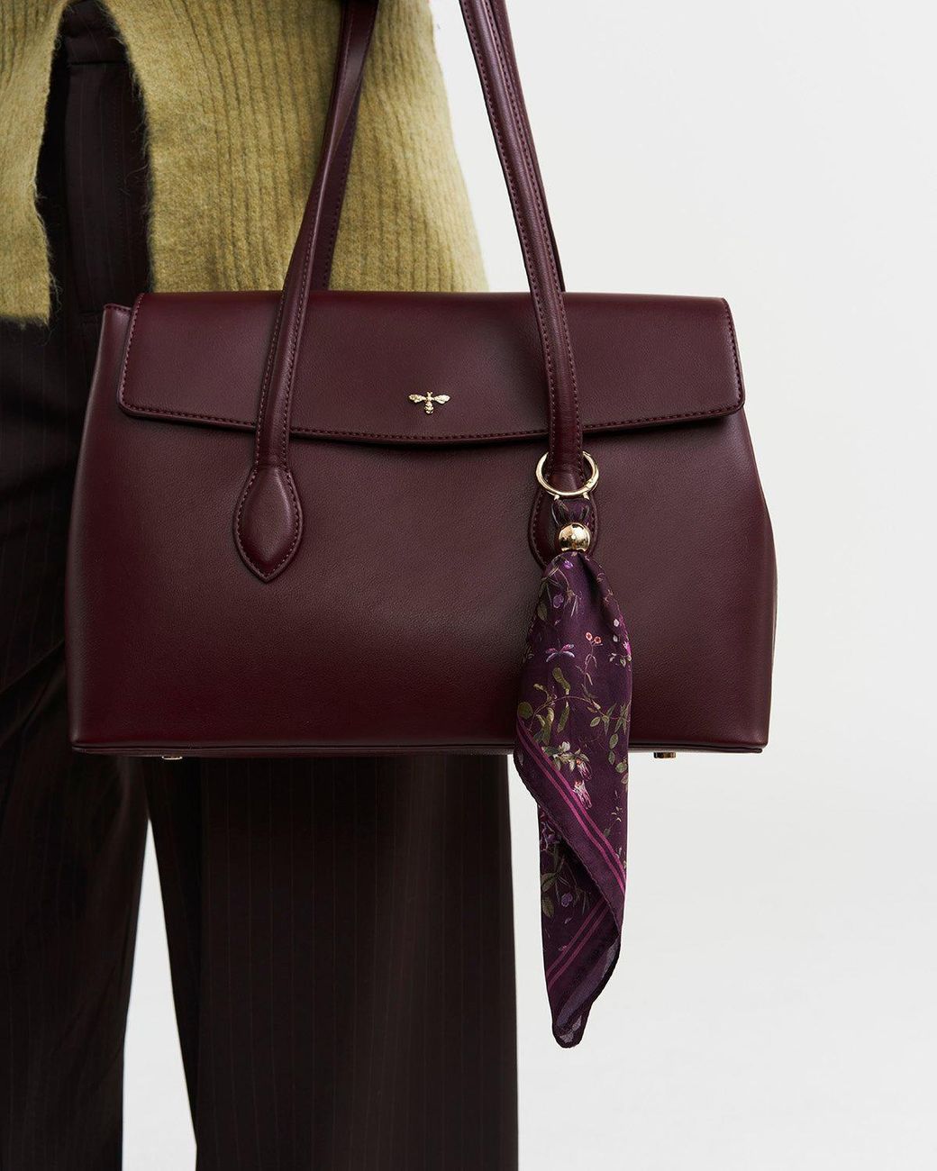 Fable England Purple Romilly Shoulder Bag