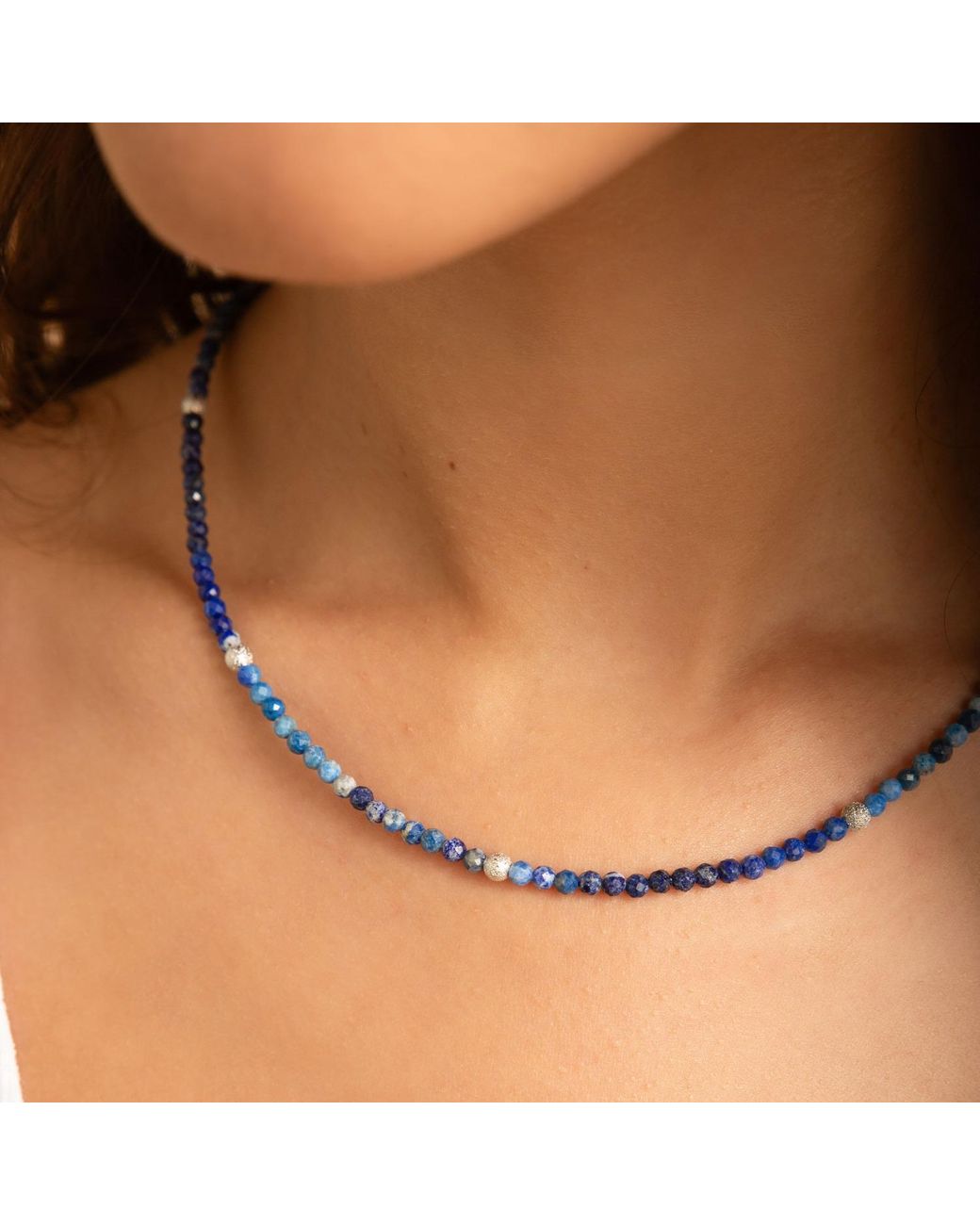Seven Saints Blue Oracle Of The Deep, Lapis Lazuli Choker Necklace