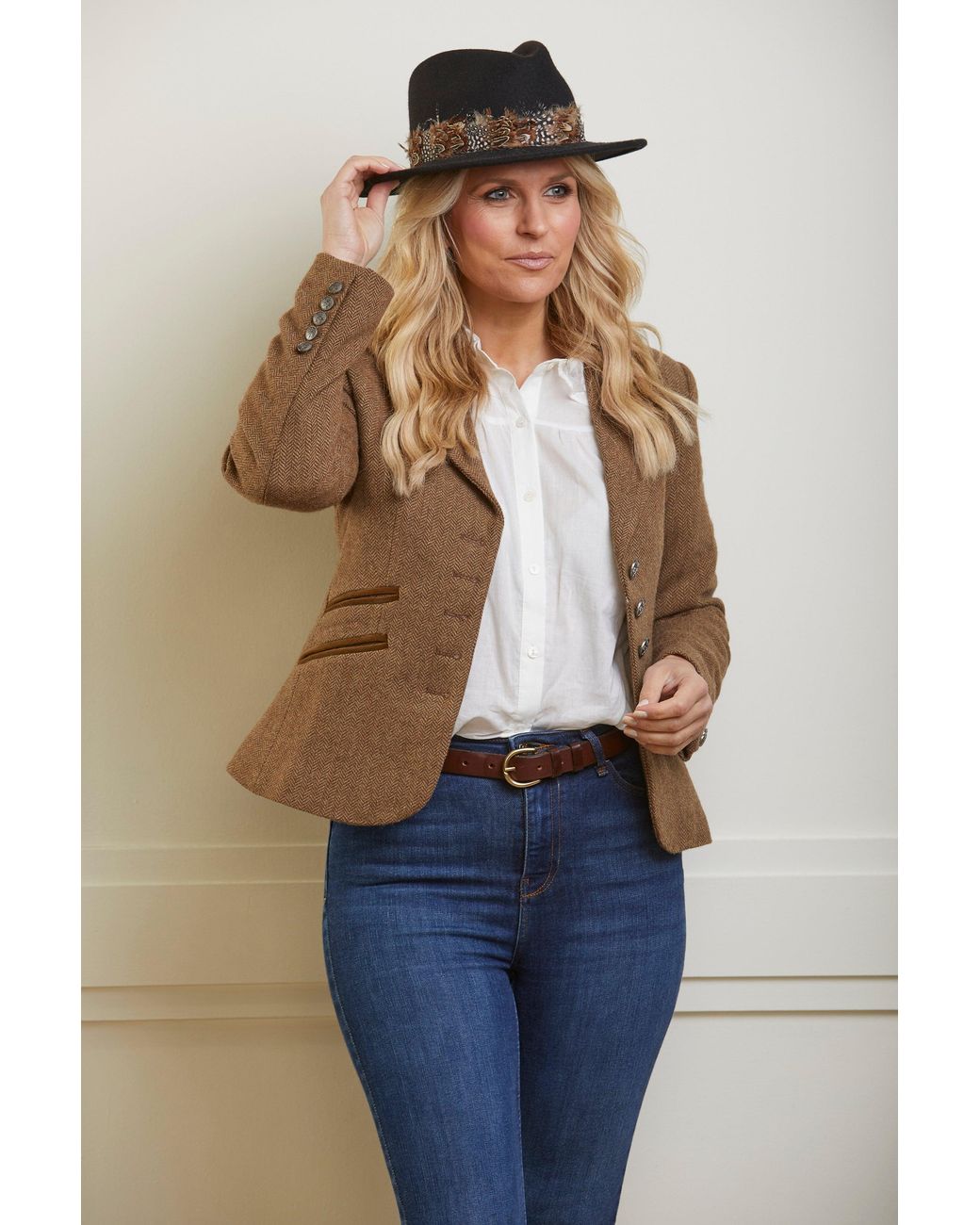 Guinea London Brown Herringbone Tweed Jacket
