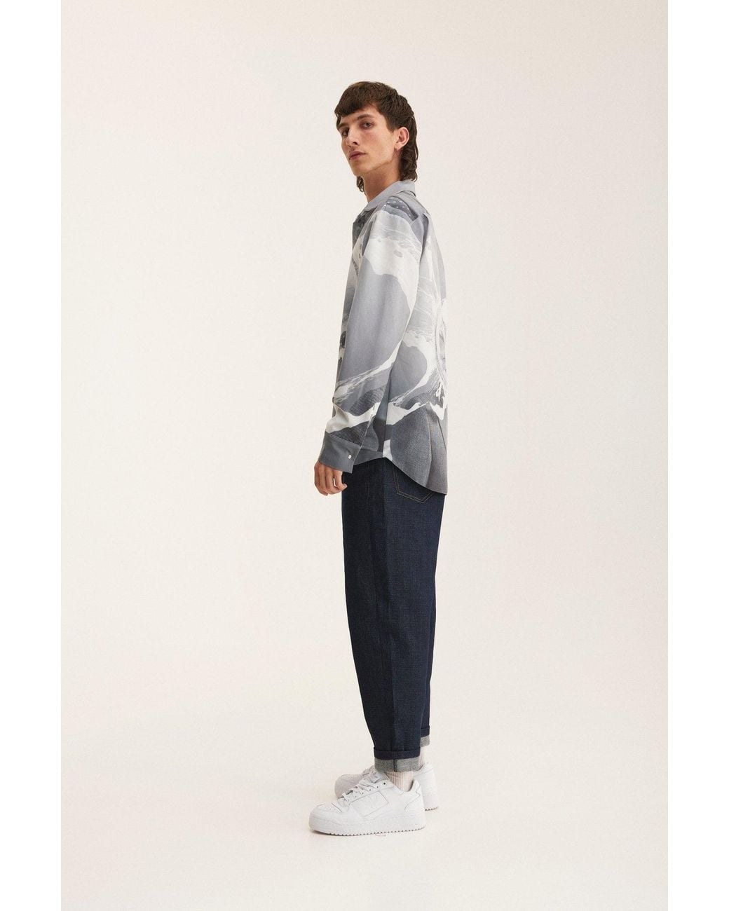 mysimplicated Metallic Long Sleeve Shirt for men