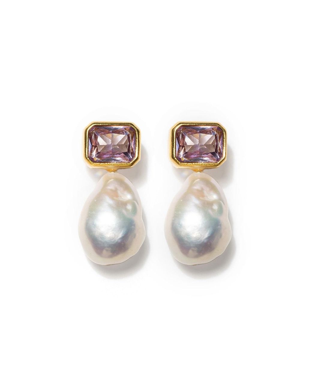 Kybele Studio Pink Bloom Drop Earrings