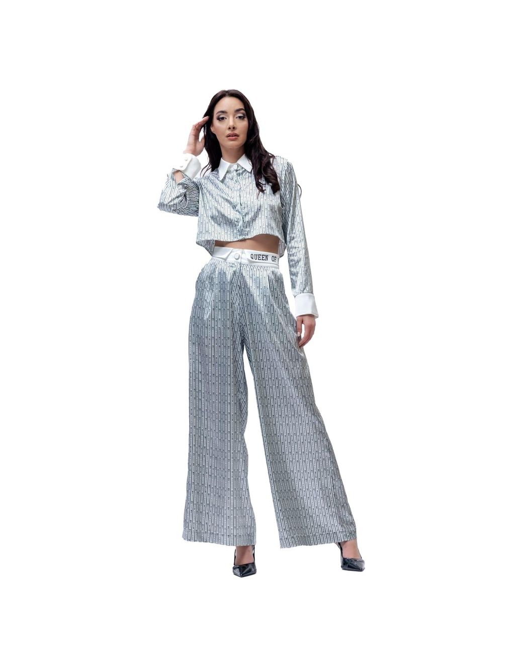 Vazaf Gray Monogram Pants
