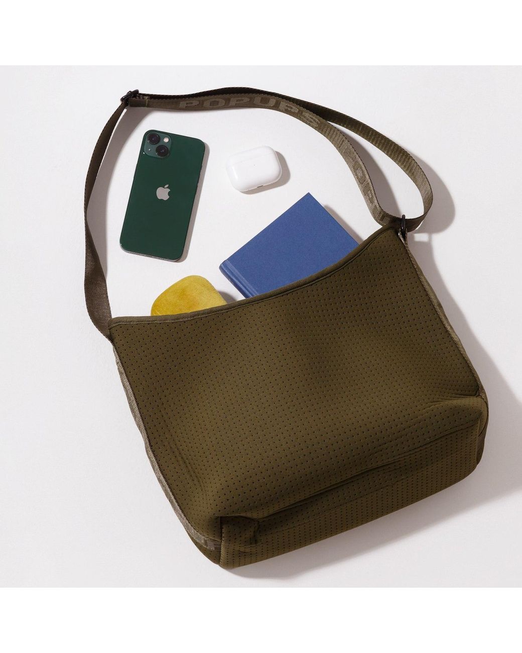 Pop Ups Brand Brown Hobo Crossbody Bag Safari