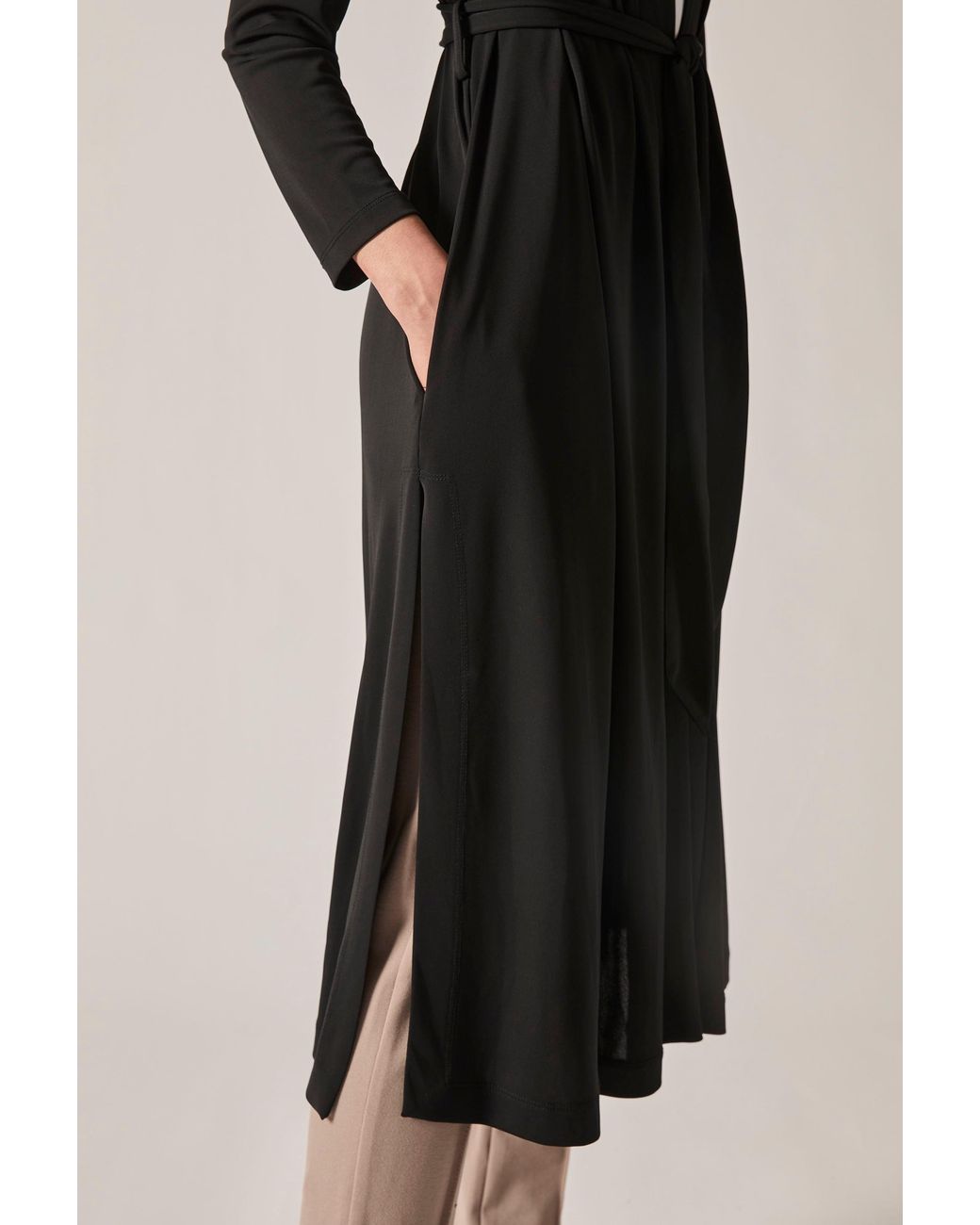 James Lakeland Black Jersey Longline Cardigan