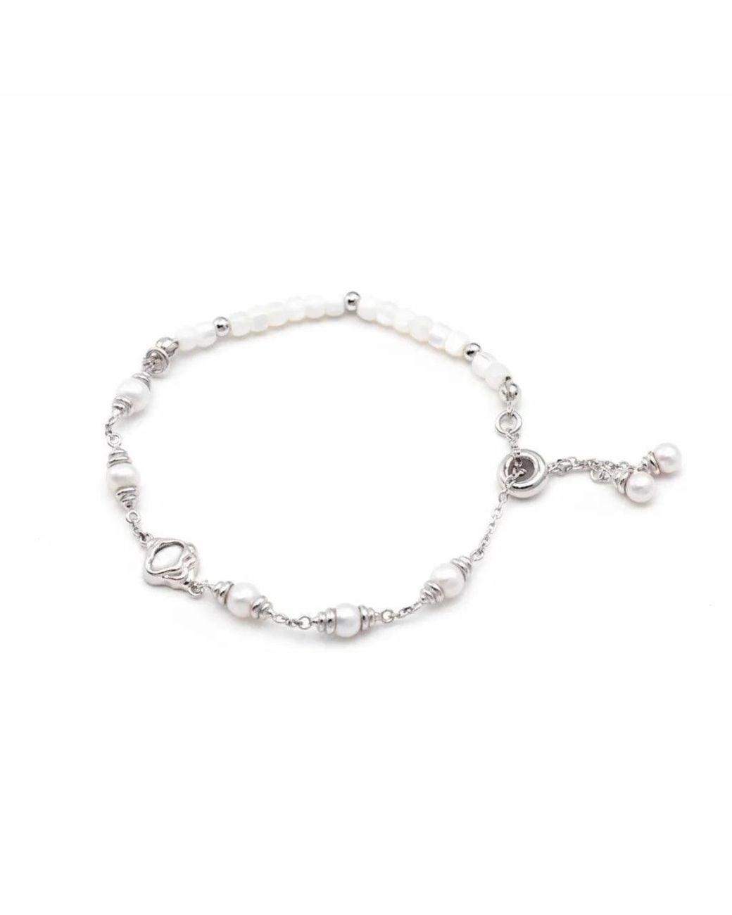 Angel Barocco Metallic Mother Shell Pearl Bracelet