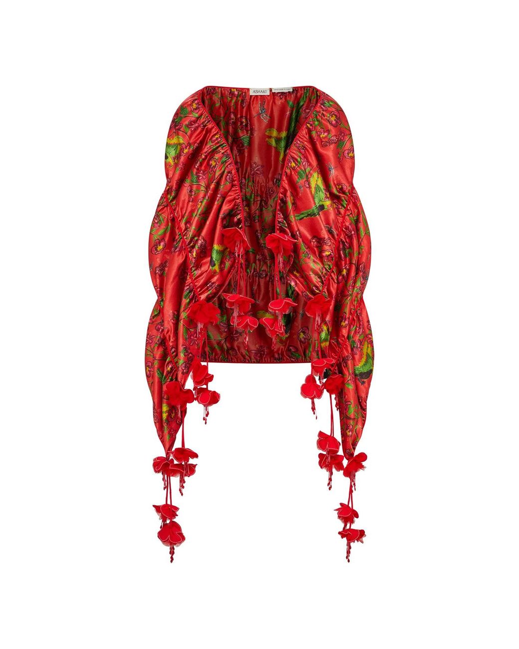 Ashaki Red Maya Bloom Scarf