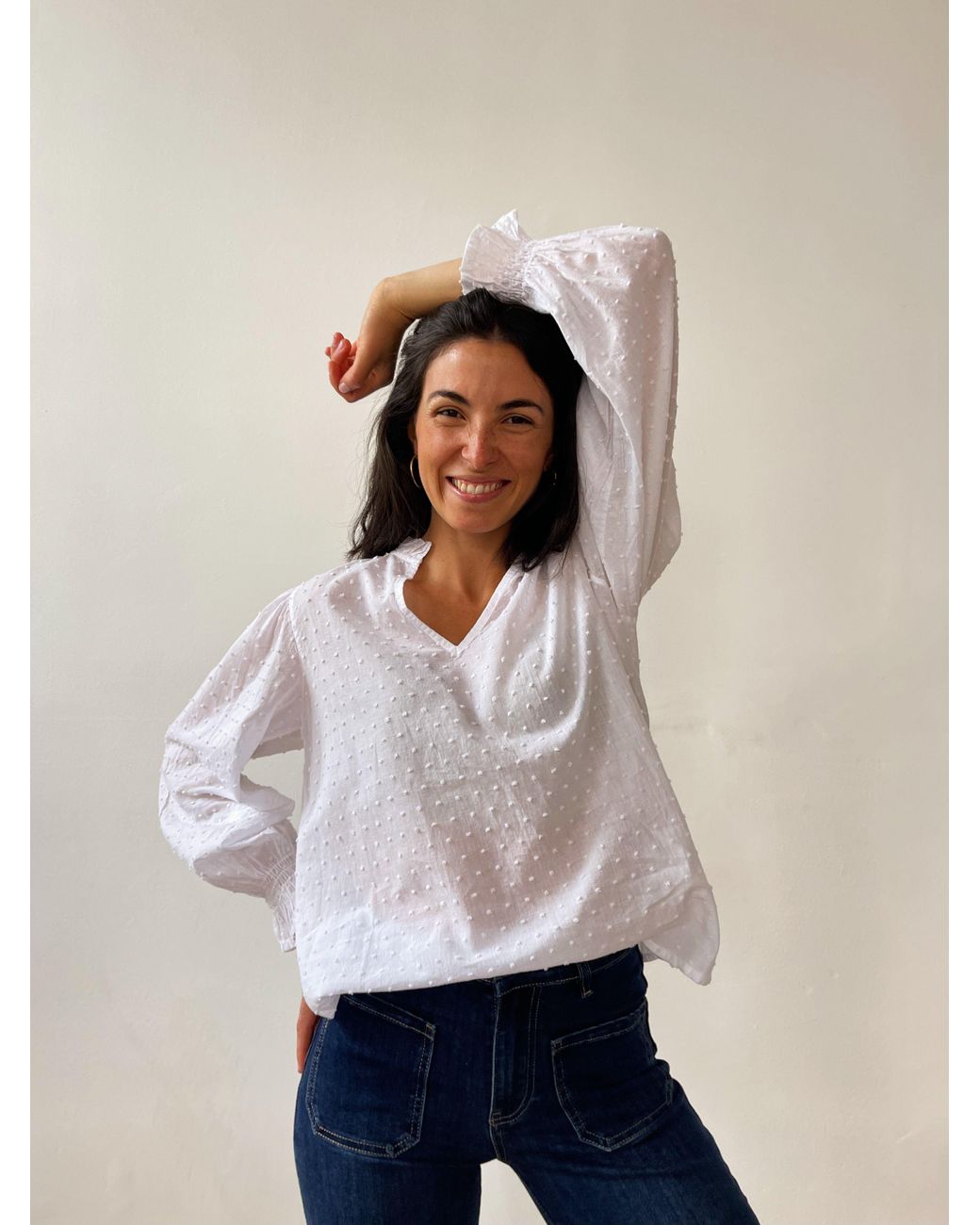 Mind Traveler White Isabella Blouse