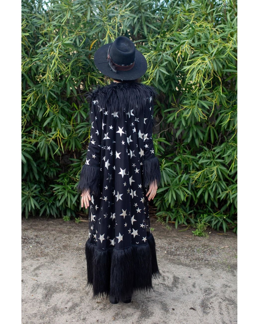 Jennafer Grace Black Penny Deluxe Starina Faux Fur Coat