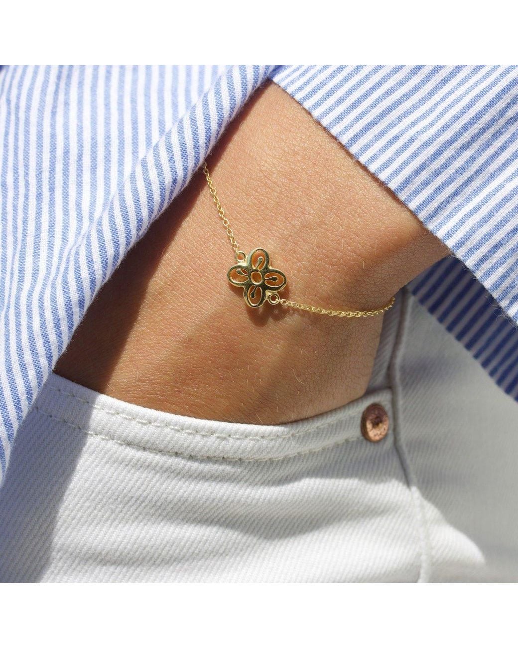 With Love Darling Metallic Bese Saka Bracelet