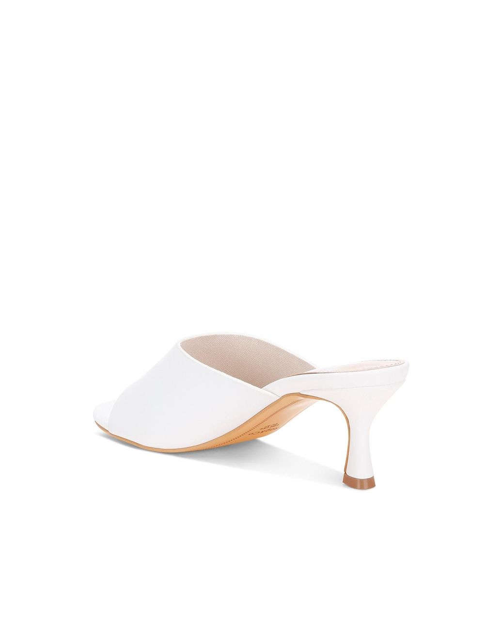 Rag & Co White Maude Slip On Kitten Heels