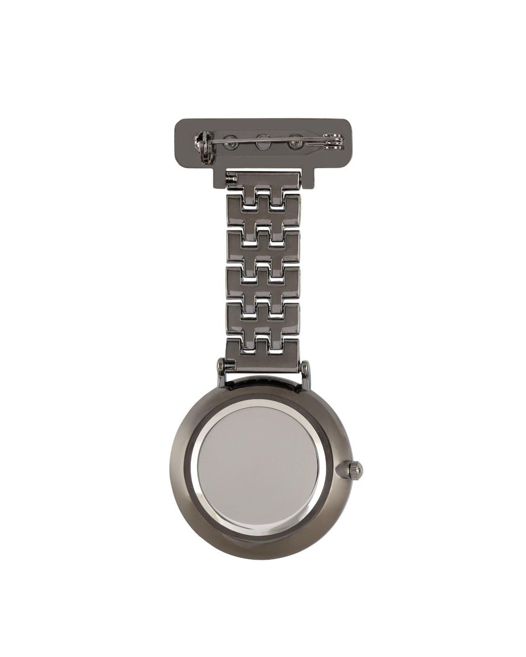Bermuda Watch Company Gray Annie Apple Rose Gunmetal Link Bracelet Nurse Fob Watch