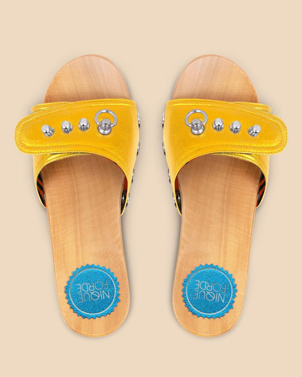 Nique Forde Yellow Sunset Lucille Sandals