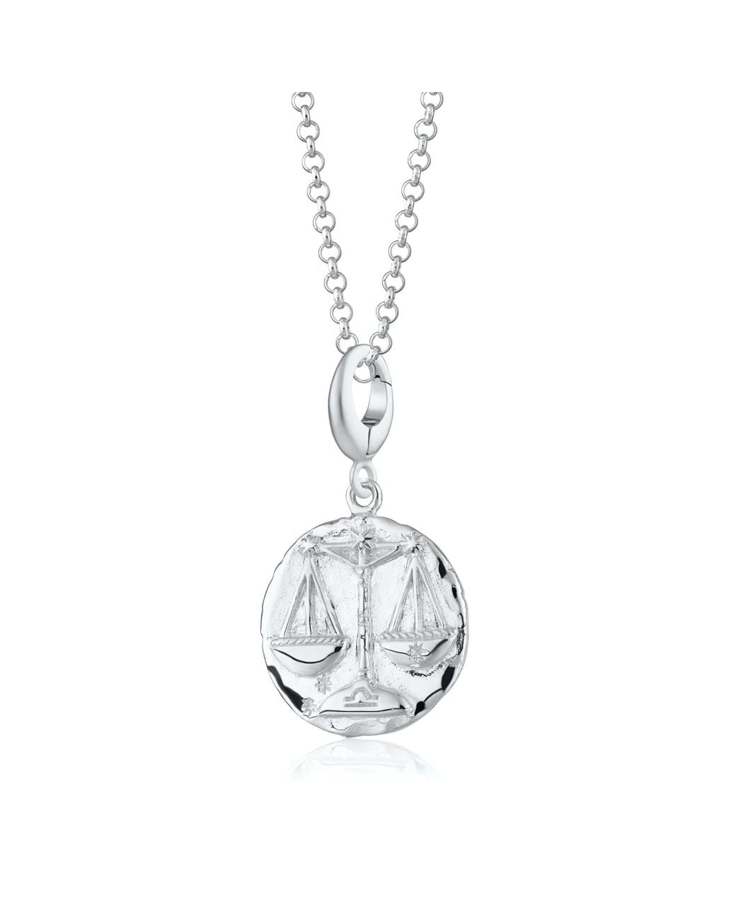 Lily Charmed Metallic Sterling Libra Zodiac Charm Necklace