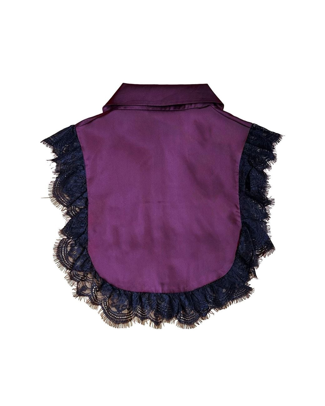 L2R THE LABEL Purple Burgundy Satin Amal Top