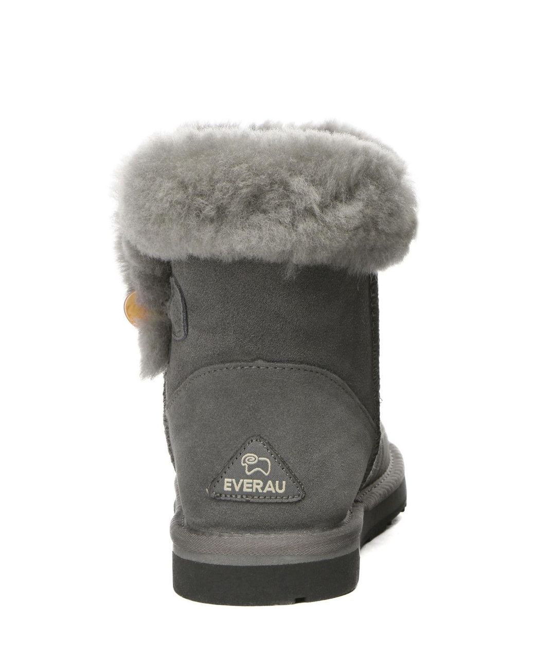 EverAu Australia Gray Robin Horn Toggle Button Mini Boots