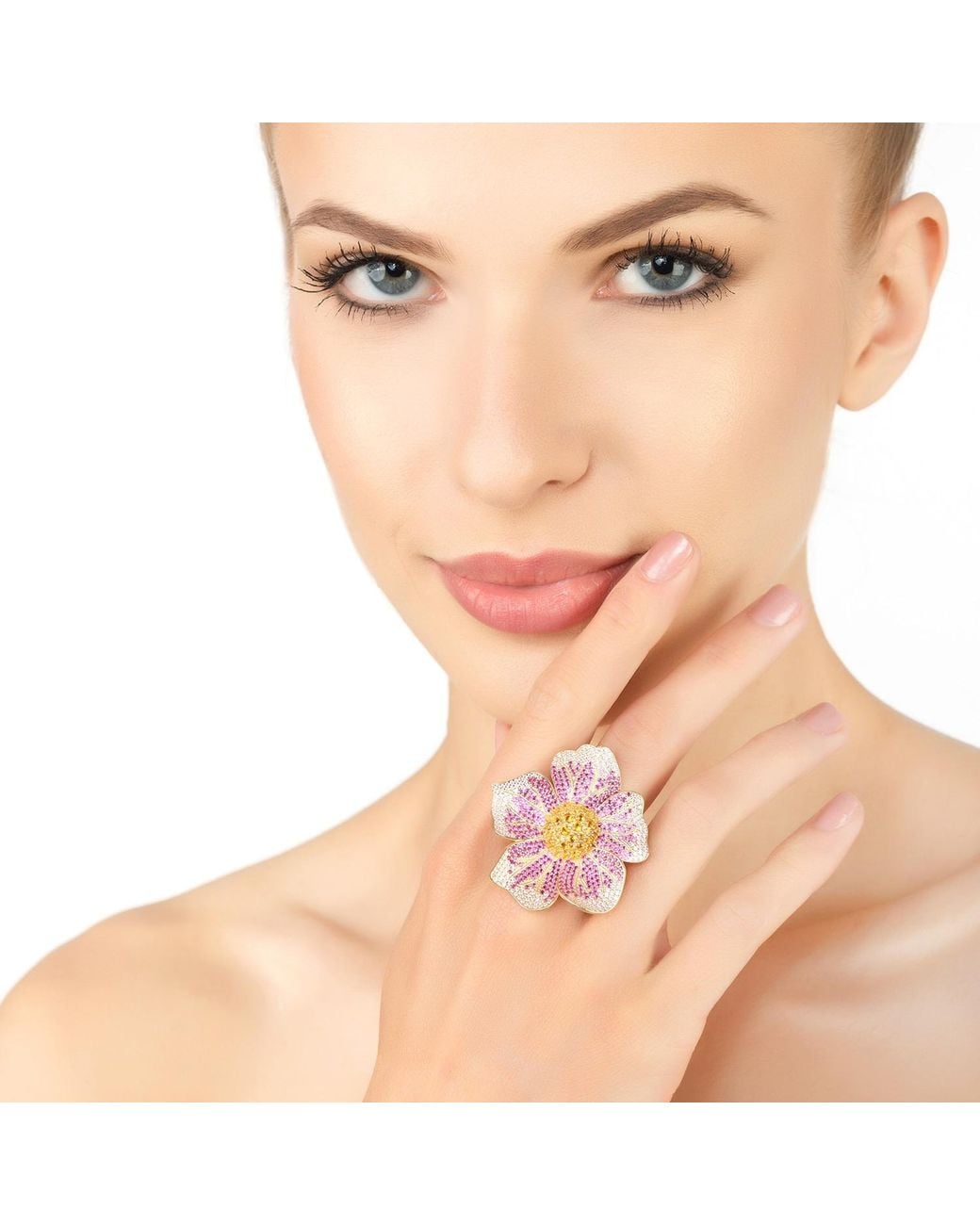 Latelita London Multicolor Pansy Ring