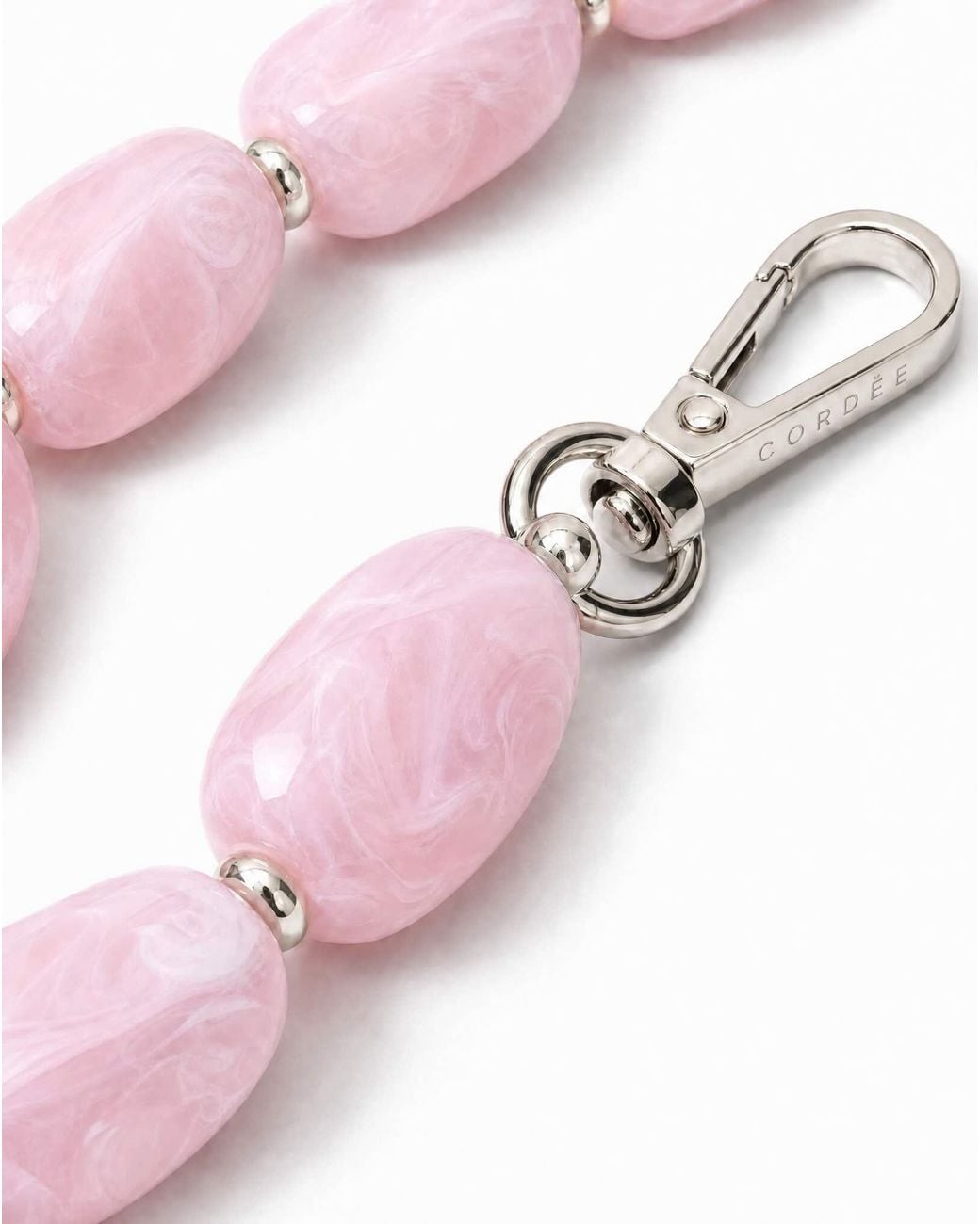Cordée Cases White Aurelia Phone Chain Set Blush