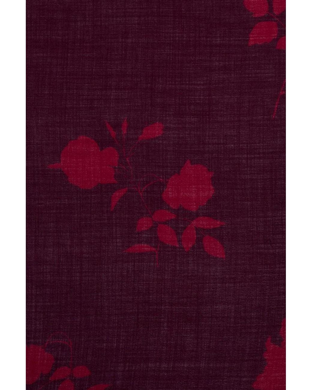 RainSisters Red Silk & Wool Scarf