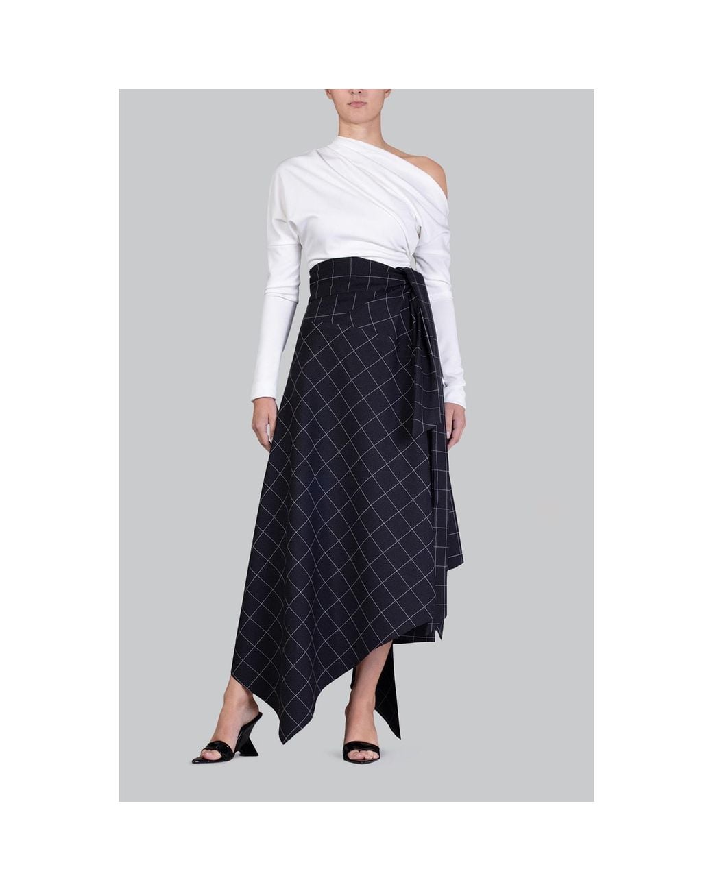 Meem Label Blue Klum Wrap Skirt
